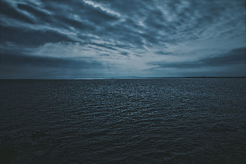 Nature, Sea, Twilight, Clouds, Horizon, Ripples, Ripple, Dusk HD wallpaper