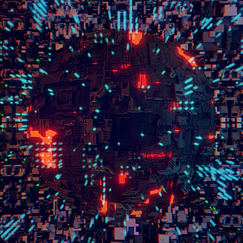 Glare, 3D, Ball, Glow HD phone wallpaper
