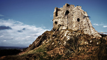 Nature, Lock, Mountain, Rise, Elevation, Ruins HD wallpaper