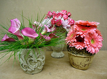 Flowers, Roses, Bouquets, Gerberas, Calla, Callas, Vases HD wallpaper