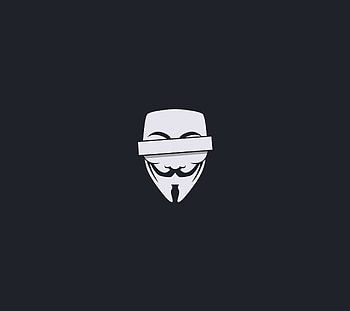Anonymus Minimalism, anonymus, hacker, computer, mask, minimalism, logo, minimalist HD wallpaper