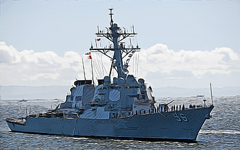 USS John S McCain, , vector art, DDG-56, destroyer, United States Navy, US army, abstract ships, battleship, US Navy, Arleigh Burke-class, USS John S McCain DDG-56 HD wallpaper