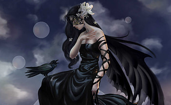 Gothic girl, Mysterious charm, Dark beauty, Artistic visuals HD wallpaper