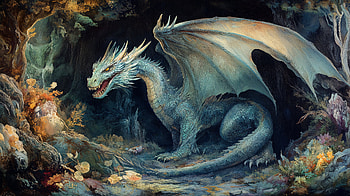 Majestic Dragon Lair - Ultra, dragon, fantasy, mythical creature, Artwork HD wallpaper