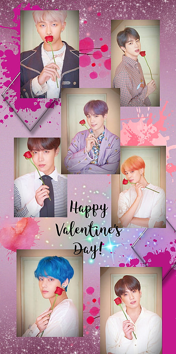 BTS - Valentine's Day, Roses, ValentinesDay HD phone wallpaper
