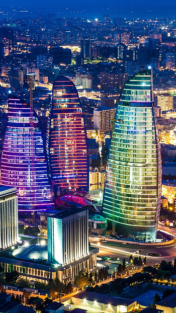 Baku: a man-made marvel, Modern architecture, Progressive city, Futuristic design HD phone wallpaper