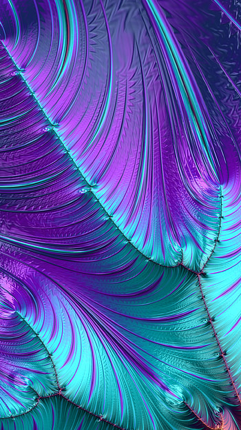 Fractal Art for your Smart or Tablet, cyan, purple, CGI, psychedelic, trippy, Abstract, fractal, abstract purple HD phone wallpaper