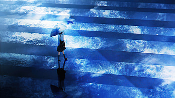 Anime Girl Umbrella Walking , anime-girl, anime, umbrella, artist, artwork, digital-art HD wallpaper