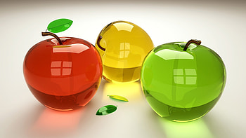 Preview 3d, fruit, glass HD wallpaper