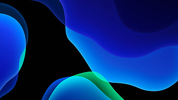 iOS 13 iPadOS Dark Mode Blue HD wallpaper