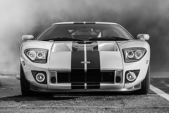 Ford, Cars, Lights, Bw, Chb, Headlights, Ford Gt HD wallpaper