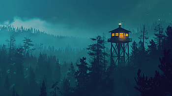 Firewatch Game Rainy Forest Scene, Firewatch, rain, forest HD wallpaper