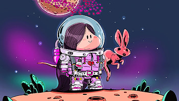 Little Maddy Astronaut , astronaut, artist, artwork, digital-art, artstation HD wallpaper