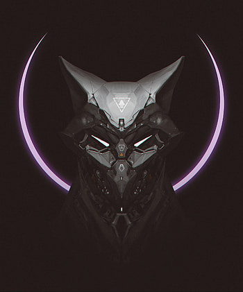 Art, Dark, Mask, Circle, Robot, Cyborg HD phone wallpaper