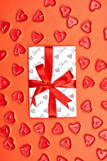 Hearts, Love, Candles, Present, Gift HD phone wallpaper