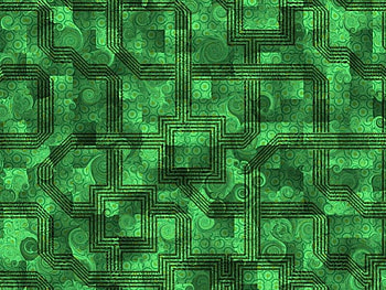 deep circuit, green, fractals HD wallpaper