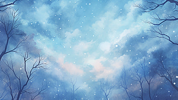 Blue Aesthetic Snow in the Forest, blue aesthetic, aesthetic, artistic, snow HD wallpaper