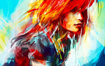 Paint, Art, Portrait, Brush, Face, Celebrity, Hayley Williams HD wallpaper