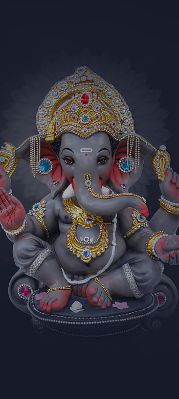 Grey Ganesh, eye, organ, hindu, god HD phone wallpaper