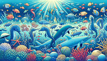 Vibrant Marine Life, marine life HD wallpaper
