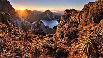 Lake Oberon, autumn, Tasmania, mountain, lake HD wallpaper