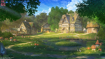 VideoGame Landscape, Landscape, CG, VideoGame, Fantasy HD wallpaper