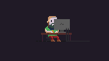 Linux Programmer Pixel Art , linux, computer, hacker, pixel, 8-bit HD wallpaper