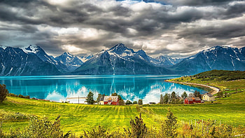 Baltic sea, sea, houses, mountains, sweden HD wallpaper