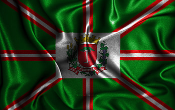 Curitiba flag, , silk wavy flags, brazilian cities, Day of Curitiba, Flag of Curitiba, fabric flags, 3D art, Curitiba, cities of Brazil, Curitiba 3D flag HD wallpaper