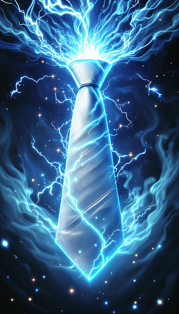 Electric Tie: A Dynamic , tie, electricity, blue HD phone wallpaper