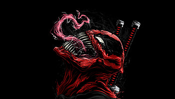 Venom As Deadpool Art, venom, deadpool, digital-art, artwork, art, supervillain, superheroes HD wallpaper