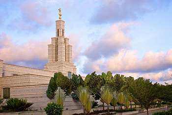 Accra Ghana Temple, Evening ambiance HD wallpaper