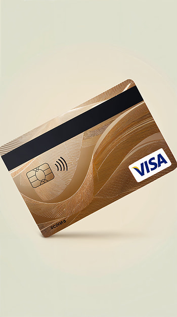 Chic Gold Visa: Stylish HD phone wallpaper