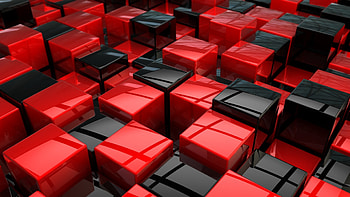 Red and black cubes HD wallpaper
