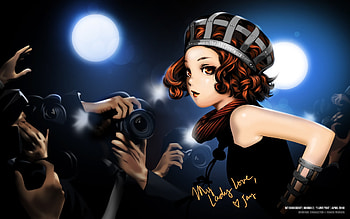 My Lovely Lady, night, superstar, cute, actress, dress, beauty, nice, moon, camera, short hair, , hat, female, sexy, sweet, hot, girl, beautiful, brown eye, star, anime girl, anime, pretty, brown hair, idol HD wallpaper
