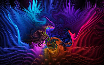 Colorful Fractal, colors, digital art, fractal, abstract HD wallpaper