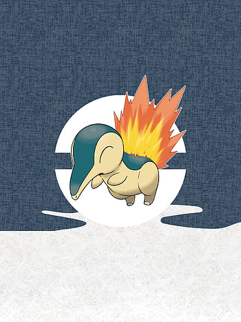 Pokemon Legends: Arceus, Cyndaquil , Monocle-wearing cat, Artistic blend HD phone wallpaper