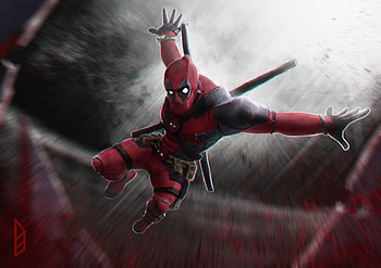 Deadpool, superhero, marvel, art HD wallpaper