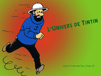 L'univers de Tintin, dog, milou, colored, snowy, cartoon, herge, comic, run, france, cartoons, cool, funny, tintin HD wallpaper