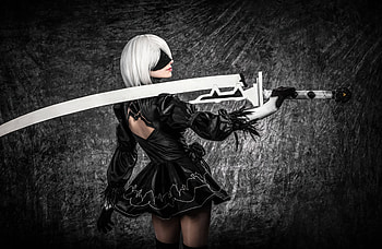 2b Nier Automata Cosplay , nier-automata, games, cosplay, deviantart HD wallpaper