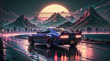 Driving Into The Sunset, artist, artwork, digital-art, deviantart HD wallpaper