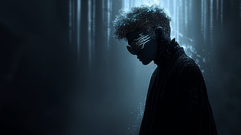 Cyberpunk Dreams: Ultra for Digital Nomads, digital nomad, cyberpunk, silhouette, light, figure HD wallpaper