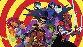 Titans Assemble: Damian Wayne, Jackson Hyde, Raven, Beast Boy & Starfire —, Damian Wayne, Raven (DC Comics), Beast Boy, Starfire (DC Comics), TV Show, Teen Titans HD wallpaper