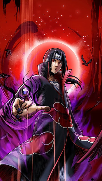 Itachi, Red Theme, Background HD phone wallpaper