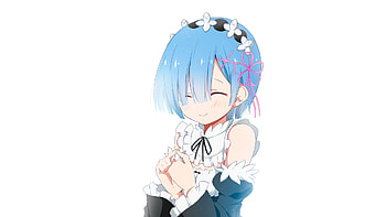 Rem (Re:zero), Anime, Re:zero Starting Life In Another World, Blue Hair, Maid, Short Hair HD wallpaper
