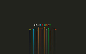 Stay positive, , minimalism, positive wishes, colorful arrows, gray backgrounds, Stay positive concepts, positive messages, motivation, Stay positive minimalism HD wallpaper