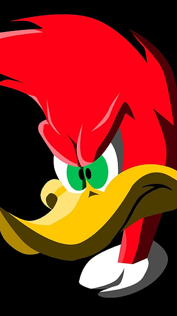 Woody Woodpecker, Vibrant colors, Cartoon backgrounds, Funny bird HD phone wallpaper