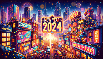 Happy New Year 2024, New Year 2024, 2024 HD wallpaper