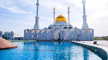 Astana mosque minaret HD wallpaper