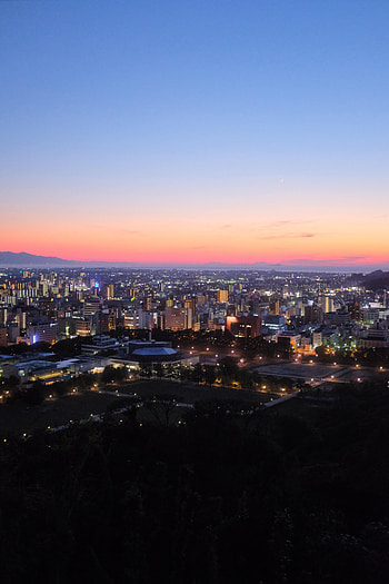 Cities, Twilight, City, Building, View From Above, Dusk, Urban Landscape, Cityscape HD phone wallpaper